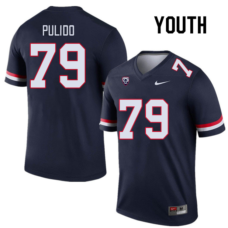 Youth #79 Raymond Pulido Arizona Wildcats College Football Jerseys Stitched Sale-Navy